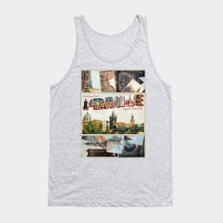 Greetings from Prague in Czech Republic Vintage style retro souvenir Tank Top